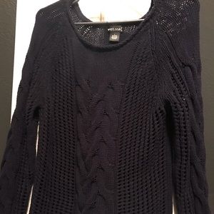 Navy Blue cable knit Wet Seal sweater size L